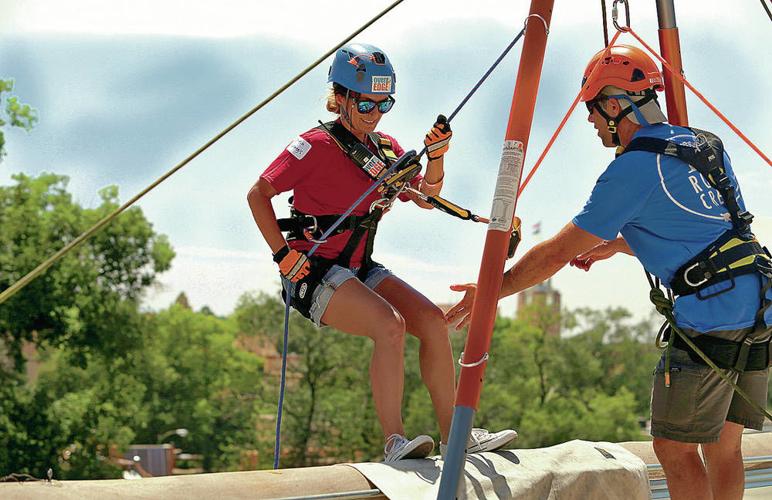 Dozens rappel off La Fonda in fundraiser for Girls Inc. of Santa Fe